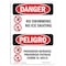 Signmission Safety Sign, OSHA Danger, 24" Height, Aluminum, No Swimming No Ice Skating Bilingual Spanish OS-DS-A-1824-VS-1681 - alternate 1